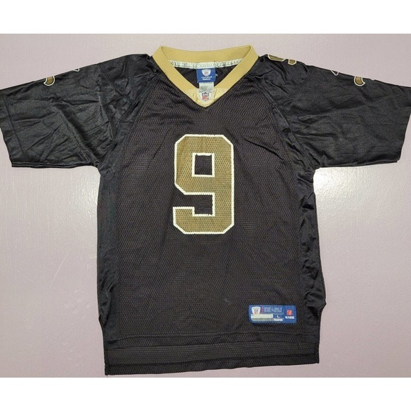 Reebok On Field DREW BREES NEW‎ ORLEANS SAINTS Youth Large 14-16 NFL Team JERSEY - Picture 1 of 8